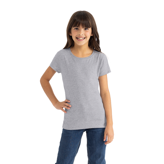 Youth Cotton Princess T-Shirt - Heather Gray - The American Threads