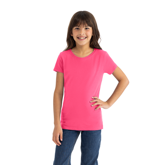 Youth Cotton Princess T-Shirt - Hot Pink - The American Threads