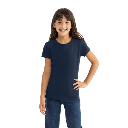 Youth Cotton Princess T-Shirt - Midnight Navy - The American Threads