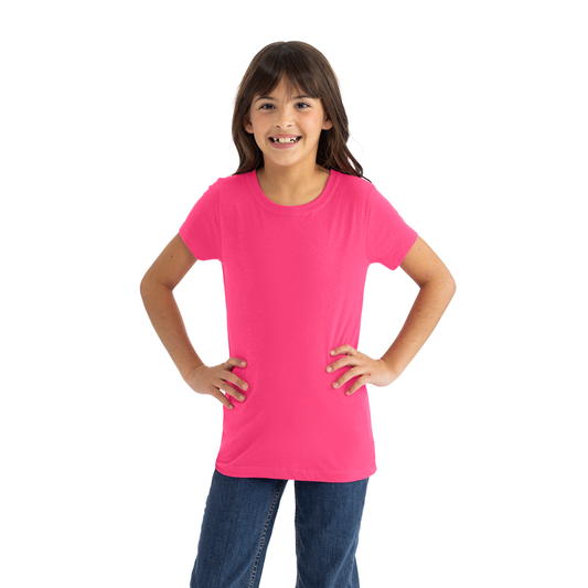 Youth Cotton Princess T-Shirt - Raspberry - The American Threads