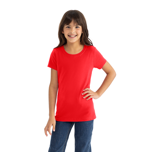 Youth Cotton Princess T-Shirt - Red - The American Threads
