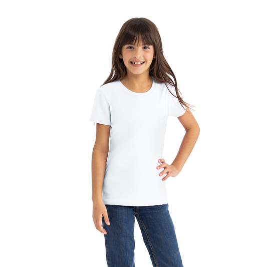 Youth Cotton Princess T-Shirt - White - The American Threads